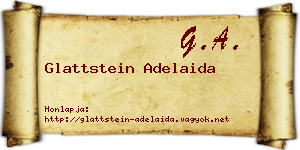 Glattstein Adelaida névjegykártya